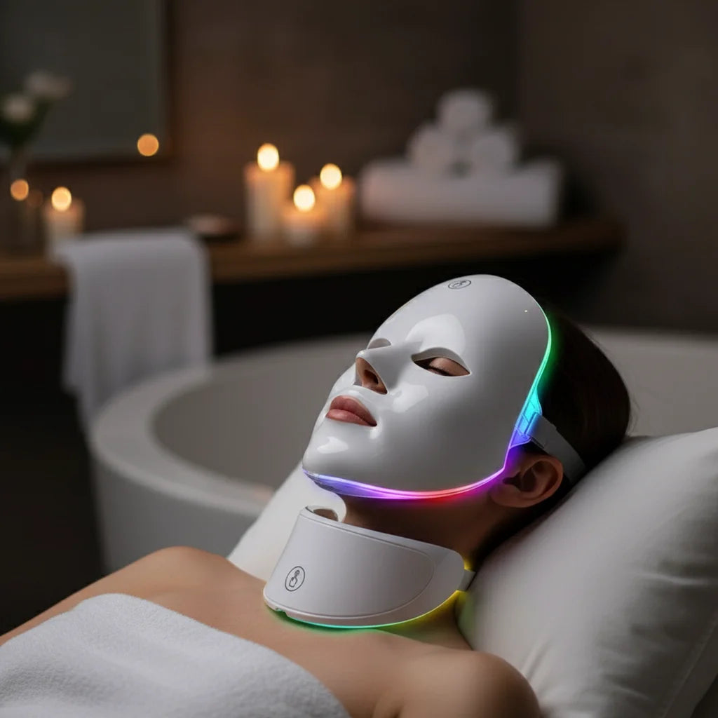 7-in-1 LED Light Therapy Face Mask — Anti-Aging, Acne & Glow