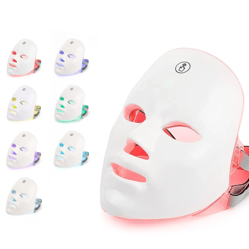 7-in-1 LED Light Therapy Face Mask — Anti-Aging, Acne & Glow